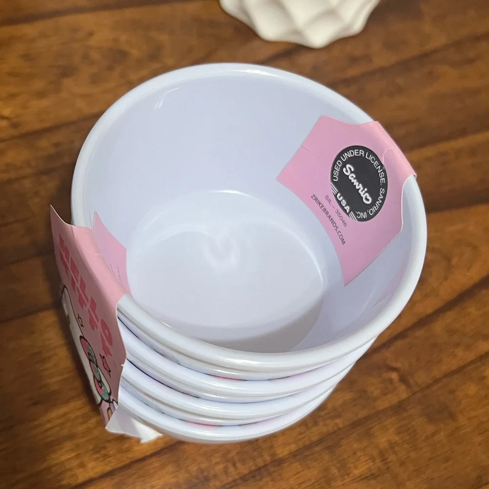 SANRIO Hello Kitty Pink and White Easter Bunny Egg Ramekin Party Bowls
